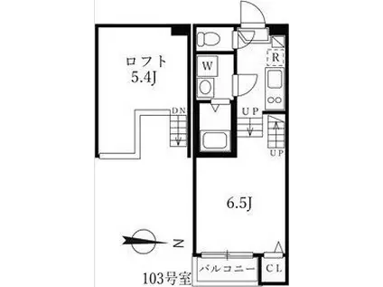 ハーモニーテラス清水IV(1K/1階)の間取り写真