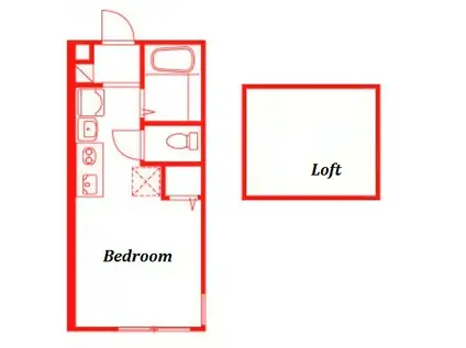 プレミアムコート和田町I(ワンルーム/2階)の間取り写真