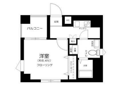 グランフォース亀戸(1K/3階)の間取り写真