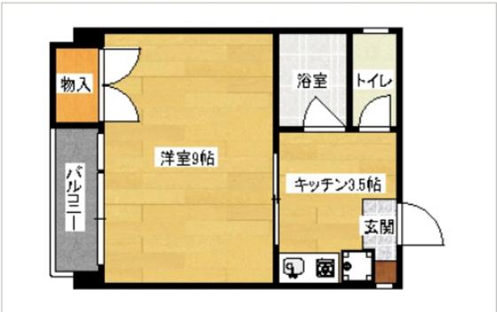 メゾンホソカワ(1K/4階)の間取り写真