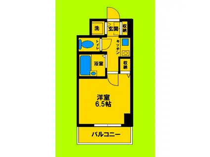 ストリーム江坂(1K/2階)の間取り写真