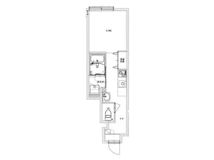 ソルナクレイシア荻窪III(ワンルーム/1階)の間取り写真