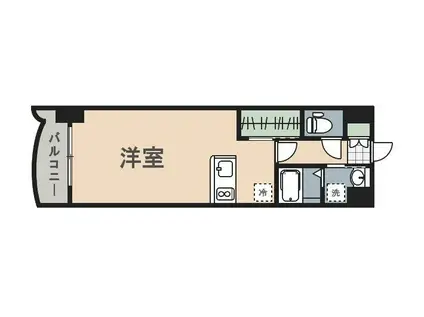 ロイヤルノースナイン(1K/6階)の間取り写真