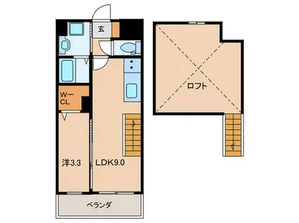 エリオスコート小倉(1LDK/13階)の間取り写真