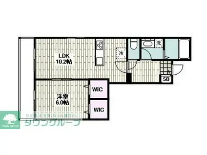 港南台2丁目メゾン(1LDK/1階)の間取り写真