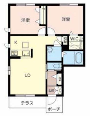 グランメール小坂(2LDK/1階)の間取り写真