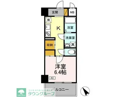 ベルフルール弐番館 住居(1K/3階)の間取り写真