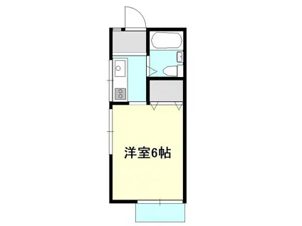 ハイム南万代(1K/1階)の間取り写真