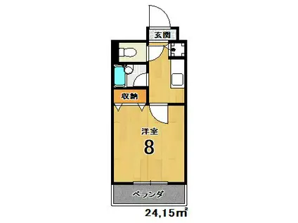 PEOPLE MALE(1K/1階)の間取り写真