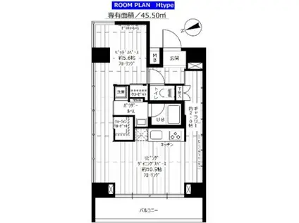 ステージファースト後楽園(1LDK/6階)の間取り写真