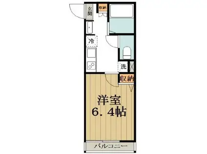 BERKELEY COURT KOENJI(1K/1階)の間取り写真