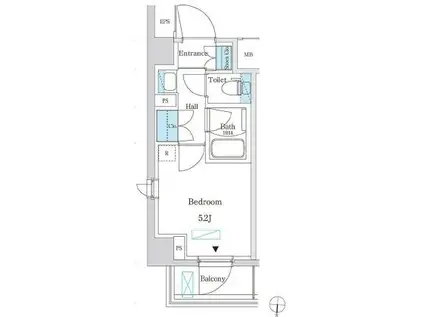 パークアクシス錦糸町スタイルズ(ワンルーム/3階)の間取り写真