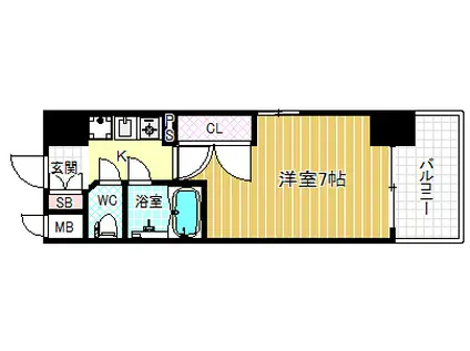 ラナップスクエア北梅田シティ(1K/5階)の間取り写真