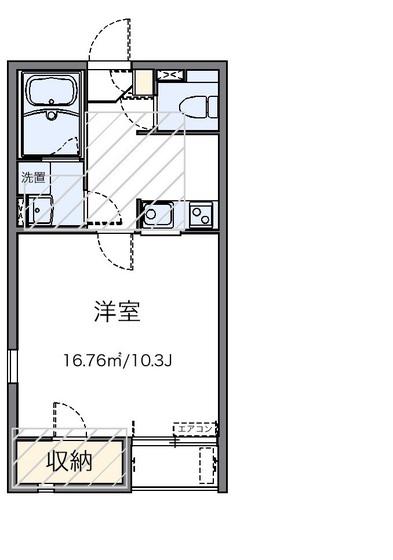 レオネクスト大町東(1K/1階)の間取り写真