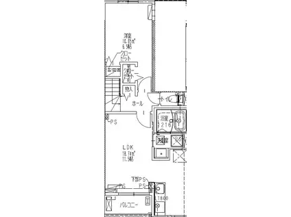 CASAN(1LDK/2階)の間取り写真