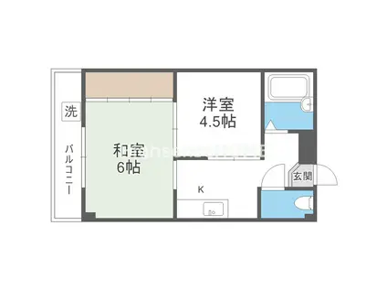 フロンティア放出(2K/1階)の間取り写真