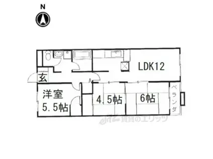 サンパレス山本(3DK/2階)の間取り写真