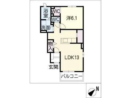 フローレス(1LDK/1階)の間取り写真
