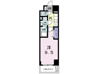 ラ ルーチェ(1K/7階)の間取り写真