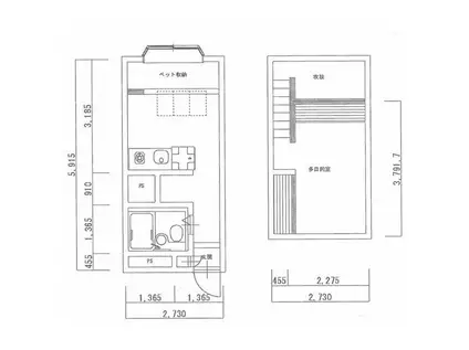 ベルピア東逗子(ワンルーム/2階)の間取り写真
