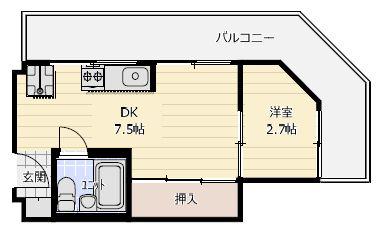ペシュ七番館(1LDK/5階)の間取り写真