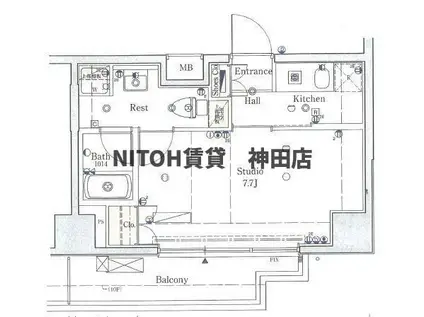リファイズエムエス(1K/10階)の間取り写真