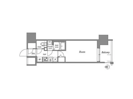 オーパスホームズ川口(1K/12階)の間取り写真