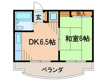 南清水レジデンス(1DK/3階)の間取り写真