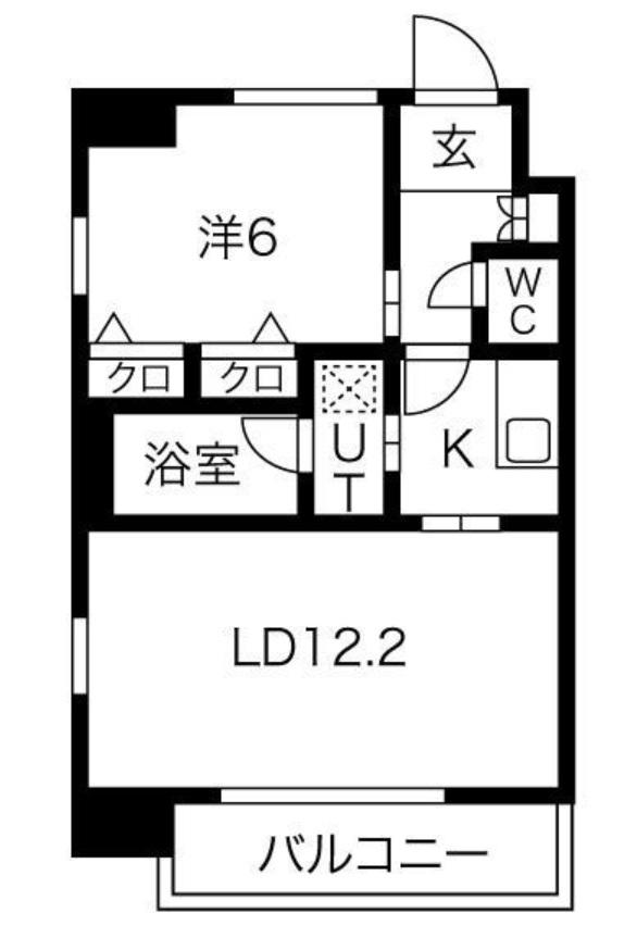S-RESIDENCE淀屋橋(1LDK/3階)の間取り写真