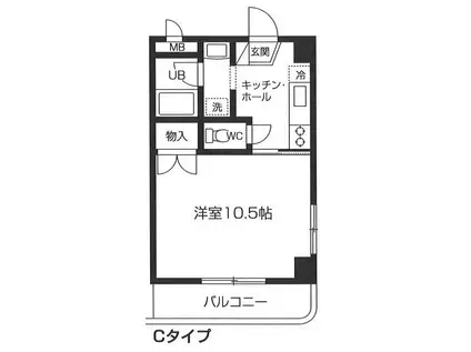 レジデンス コスモスI(1K/3階)の間取り写真