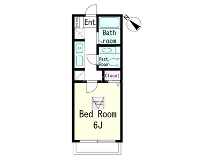 シェトワ中央(1K/1階)の間取り写真