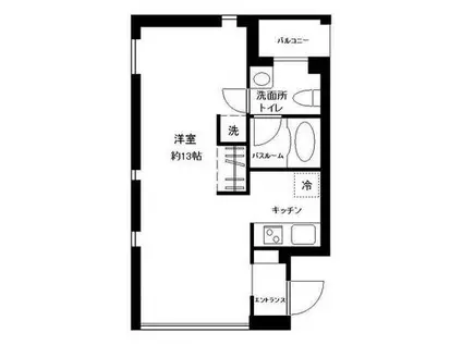 KATASE BLDII(ワンルーム/2階)の間取り写真