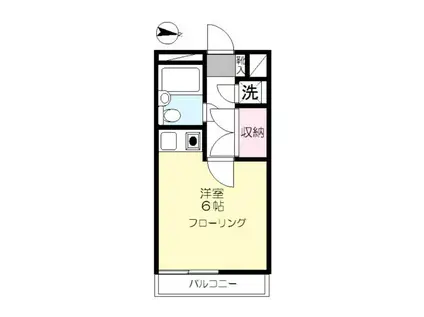 クレール寿々喜(ワンルーム/1階)の間取り写真