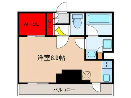 ALTERNA銀座 (ワンルーム/2階)の間取り写真
