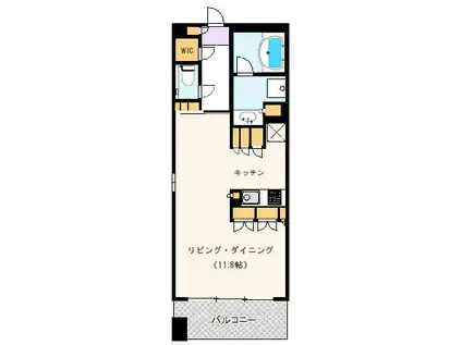 ガリレオ新町(ワンルーム/2階)の間取り写真