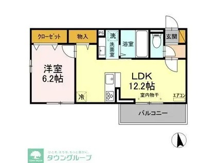 アトリエール松戸(1LDK/3階)の間取り写真