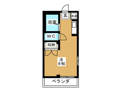 ラ・アルウォール(ワンルーム/3階)の間取り写真