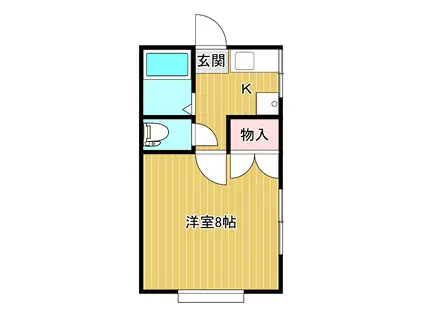 モン・クール(1K/1階)の間取り写真