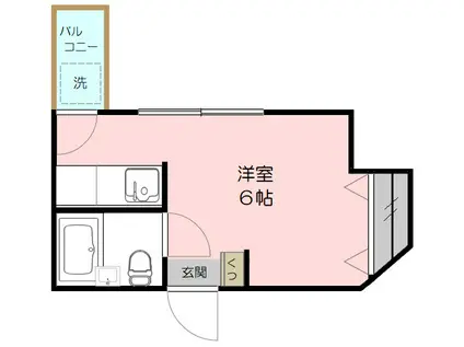 レギャン戸越(ワンルーム/3階)の間取り写真