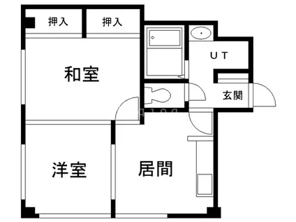 アーク青柳(2DK/2階)の間取り写真