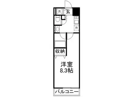 レスタージュ上板橋(1K/5階)の間取り写真