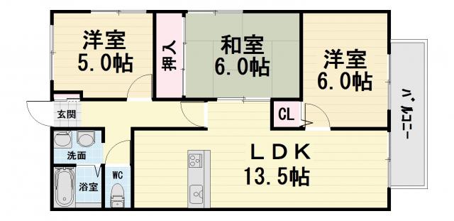 ノアーズアーク(3LDK/2階)の間取り写真