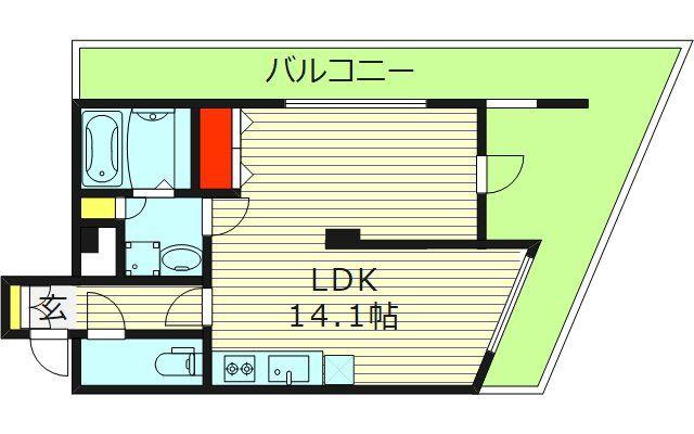 シャトーアスティナ京橋ラルゴ(1LDK/7階)の間取り写真
