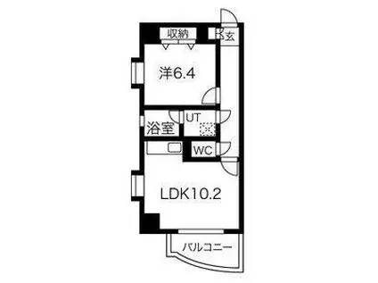 アビタシオン葵(1LDK/9階)の間取り写真
