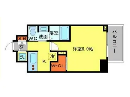 エスリード阿波座サウスプレイス(1K/10階)の間取り写真