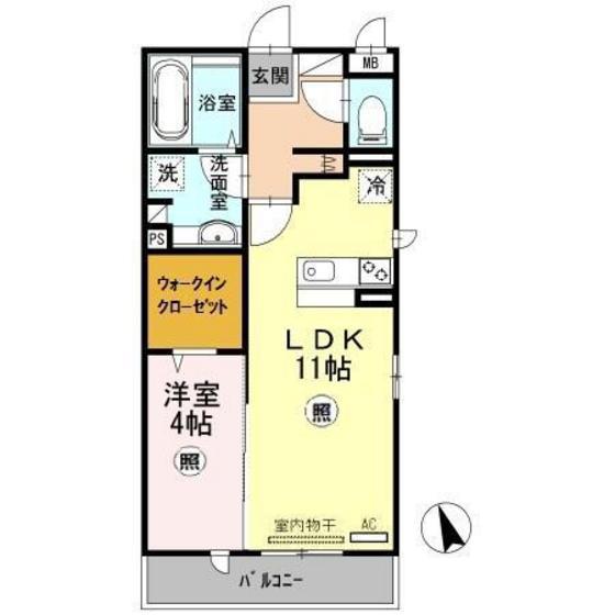 エリタージュ(1LDK/3階)の間取り写真