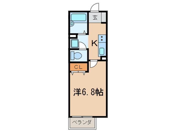 VIEW COURTII(1K/1階)の間取り写真
