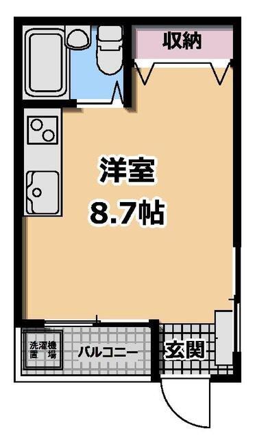 ライフピアモア千束(ワンルーム/1階)の間取り写真
