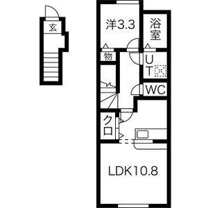 メゾン・プレッソ(1LDK/2階)の間取り写真