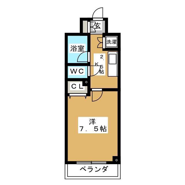 スペーシア秋葉原(1K/5階)の間取り写真